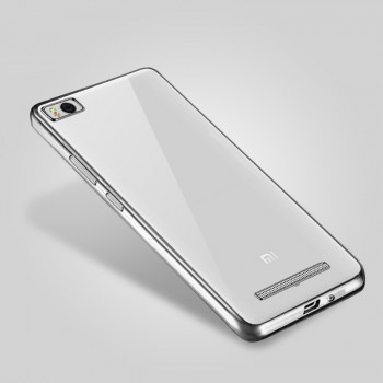 Силиконовый матовый полупрозрачный чехол с текстурным покрытием Металлик для Xiaomi Mi4i  Серый