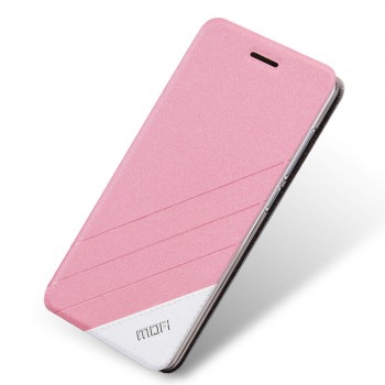 Чехол горизонтальная книжка подставка текстура Линии на силиконовой основе для Xiaomi Mi4i  Розовый