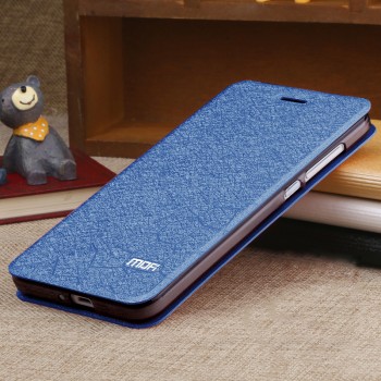 Чехол горизонтальная книжка подставка текстура Соты на силиконовой основе для Xiaomi Mi4i  Синий