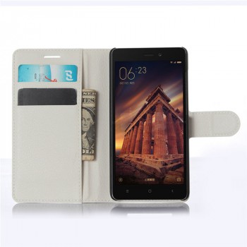 Чехол портмоне подставка на магнитной защелке для Xiaomi RedMi 3 Белый