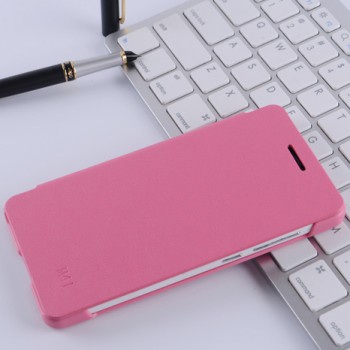 Чехол горизонтальная книжка на пластиковой основе для Xiaomi Mi4i  Розовый