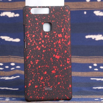 Пластиковый непрозрачный матовый чехол с голографическим принтом Звезды для Huawei P9 Plus  Красный