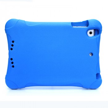 Ударостойкий детский силиконовый матовый гиппоаллергенный непрозрачный чехол для Ipad Mini 1/2/3 Синий