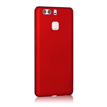 Пластиковый непрозрачный матовый чехол с улучшенной защитой элементов корпуса для Huawei P9 Plus Красный