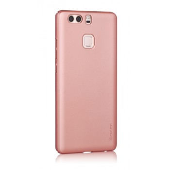 Пластиковый непрозрачный матовый чехол с улучшенной защитой элементов корпуса для Huawei P9 Plus Розовый