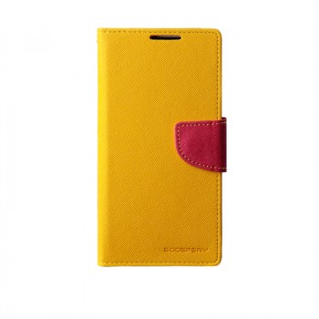 Чехол портмоне подставка на силиконовой основе на дизайнерской магнитной защелке для Sony Xperia Z2 Желтый