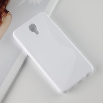 Силиконовый матовый полупрозрачный чехол с дизайнерской текстурой S для LG X view  Белый