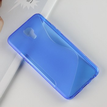 Силиконовый матовый полупрозрачный чехол с дизайнерской текстурой S для LG X view  Синий