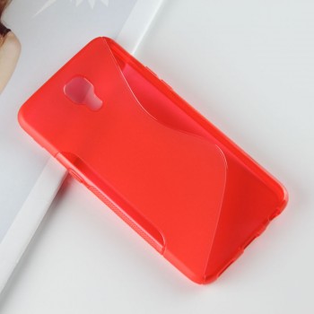Силиконовый матовый полупрозрачный чехол с дизайнерской текстурой S для LG X view  Красный
