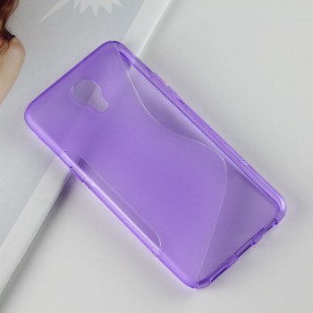 Силиконовый матовый полупрозрачный чехол с дизайнерской текстурой S для LG X view  Фиолетовый