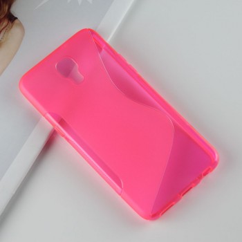 Силиконовый матовый полупрозрачный чехол с дизайнерской текстурой S для LG X view  Розовый