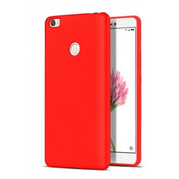 Силиконовый матовый непрозрачный чехол для Xiaomi Mi Max  Красный