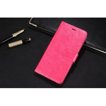 Глянцевый чехол портмоне подставка на пластиковой основе на магнитной защелке для Xiaomi Mi Max  Розовый