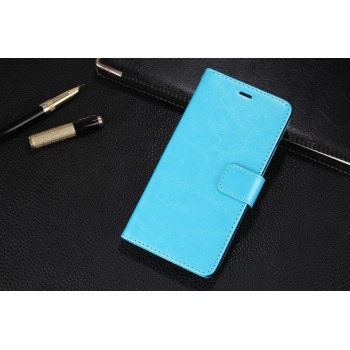 Глянцевый чехол портмоне подставка на пластиковой основе на магнитной защелке для Xiaomi Mi Max  Голубой