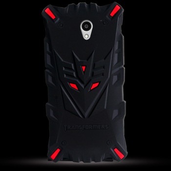 Силиконовый матовый непрозрачный дизайнерский фигурный чехол для ZTE Blade A510  Красный