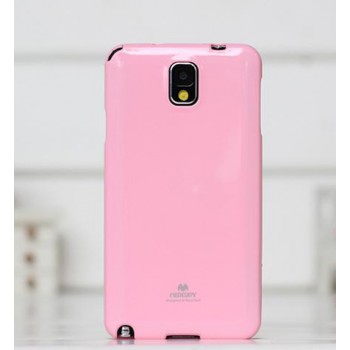 Силиконовый глянцевый непрозрачный чехол для Samsung Galaxy Note 4 Розовый