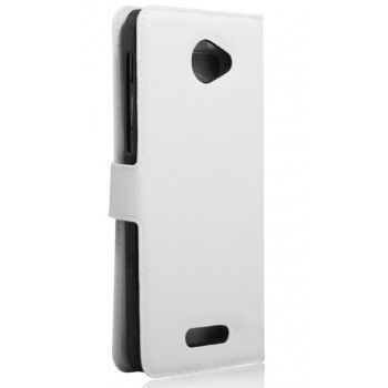 Чехол портмоне подставка на силиконовой основе на магнитной защелке для Alcatel Pop 4S  Белый