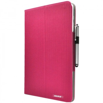 Чехол книжка подставка с рамочной защитой экрана, крепежом для стилуса и тканевым покрытием для Huawei MateBook Пурпурный