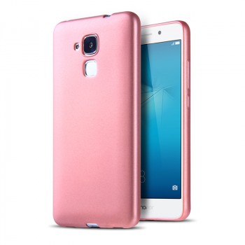 Силиконовый матовый непрозрачный чехол с повышенной шероховатостью для Huawei Honor 5C Розовый