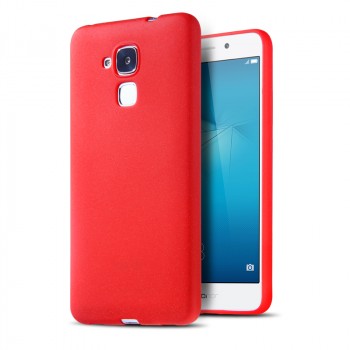Силиконовый матовый непрозрачный чехол с повышенной шероховатостью для Huawei Honor 5C Красный