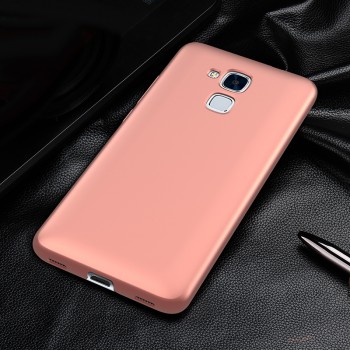 Пластиковый непрозрачный матовый чехол с улучшенной защитой элементов корпуса для Huawei Honor 5C Розовый