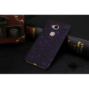 Пластиковый непрозрачный матовый чехол с голографическим принтом Звезды для Huawei Honor 5C Фиолетовый