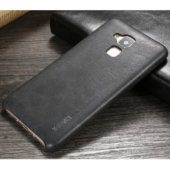 Чехол накладка текстурная отделка Кожа для Huawei Honor 5C Черный