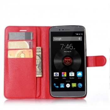 Чехол портмоне подставка на силиконовой основе на магнитной защелке для Elephone P8000  Красный