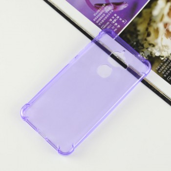 Силиконовый глянцевый полупрозрачный чехол с усиленными углами для LeEco Le 2 Фиолетовый