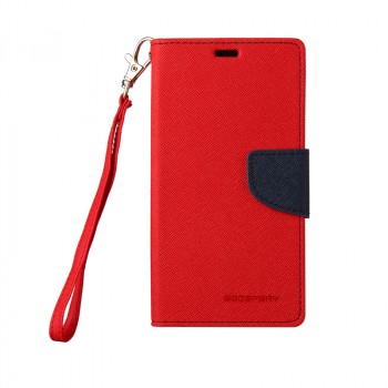 Чехол портмоне подставка на силиконовой основе на дизайнерской магнитной защелке для Sony Xperia Z Красный