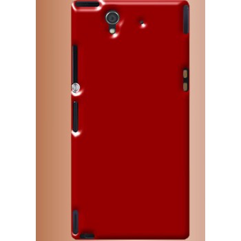 Силиконовый глянцевый непрозрачный чехол для Sony Xperia Z  Красный