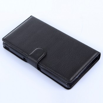 Чехол портмоне подставка на магнитной защелке для Sony Xperia Z Черный