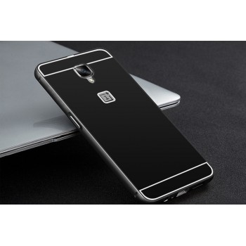 Двухкомпонентный чехол c металлическим бампером с поликарбонатной накладкой для OnePlus 3 