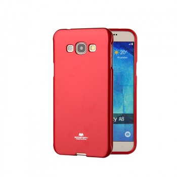 Силиконовый глянцевый непрозрачный чехол для Samsung Galaxy J1 (2016)  Красный
