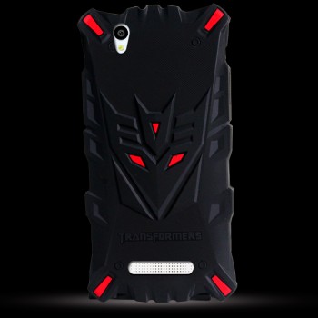 Силиконовый матовый непрозрачный дизайнерский фигурный чехол для ZTE Blade X3  Красный