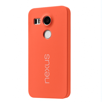 Оригинальный силиконовый матовый непрозрачный чехол для Google LG Nexus 5X Оранжевый