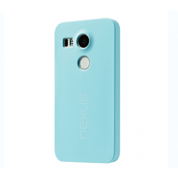 Оригинальный силиконовый матовый непрозрачный чехол для Google LG Nexus 5X Голубой