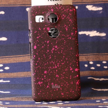 Пластиковый непрозрачный матовый чехол с голографическим принтом Звезды для Google LG Nexus 5X Розовый