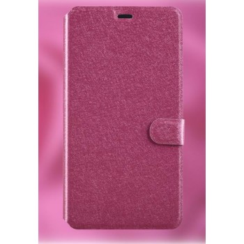 Текстурный чехол горизонтальная книжка подставка на пластиковой основе с отсеком для карт на магнитной защелке для Microsoft Lumia 640 XL Пурпурный