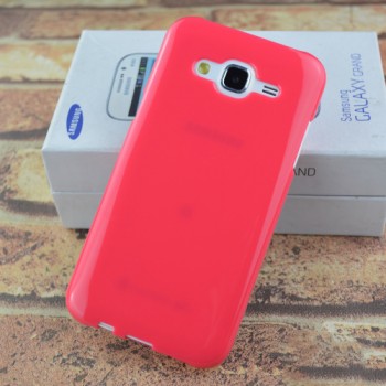 Силиконовый глянцевый полупрозрачный чехол для Samsung Galaxy J5 Красный
