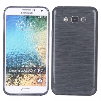 Силиконовый матовый полупрозрачный чехол с текстурным покрытием Металл для Samsung Galaxy J5  Черный