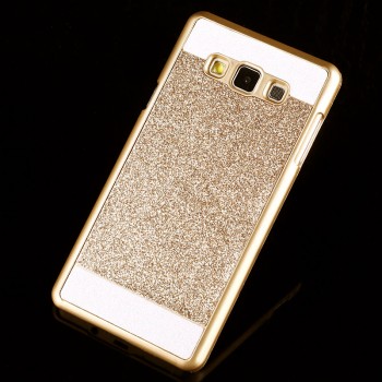 Пластиковый непрозрачный матовый чехол текстура Золото для Samsung Galaxy J5  Бежевый