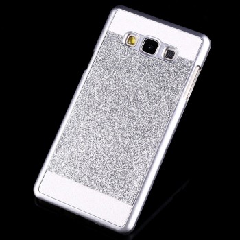 Пластиковый непрозрачный матовый чехол текстура Золото для Samsung Galaxy J5  Белый