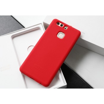 Силиконовый матовый непрозрачный софт-тач премиум чехол для Huawei P9 Plus Красный