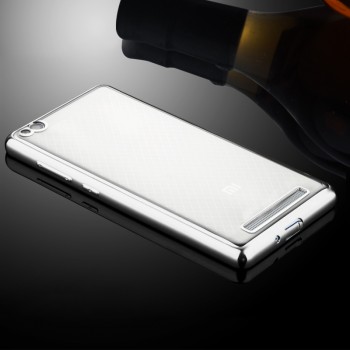 Силиконовый матовый полупрозрачный чехол с текстурным покрытием Металлик для Xiaomi RedMi 3 Белый
