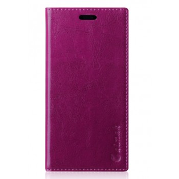Вощеный чехол горизонтальная книжка подставка на пластиковой основе с отсеком для карт для Xiaomi RedMi 3 Фиолетовый