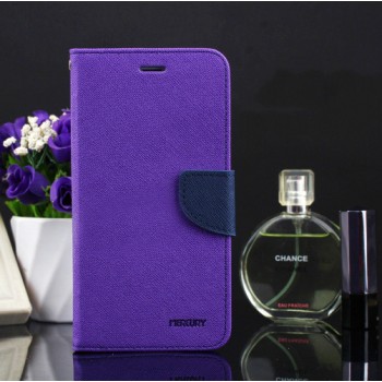 Чехол портмоне подставка на силиконовой основе на дизайнерской магнитной защелке для Samsung Galaxy A5 (2016) Фиолетовый