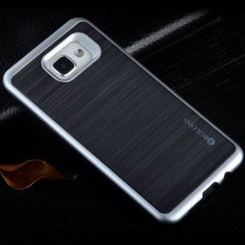 Двухкомпонентный силиконовый матовый непрозрачный чехол с поликарбонатным бампером для Samsung Galaxy A5 (2016)  Белый