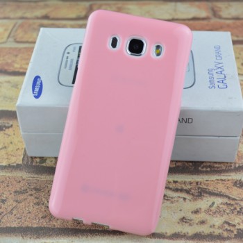 Силиконовый глянцевый непрозрачный чехол для Samsung Galaxy J5 (2016) Розовый