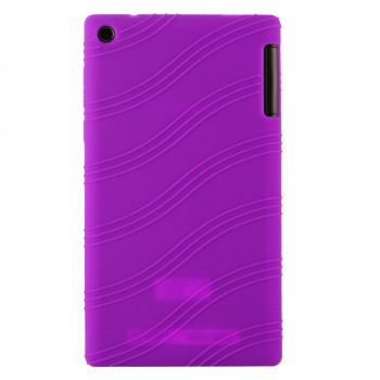 Силиконовый матовый непрозрачный чехол с дизайнерской текстурой Узоры для Lenovo Tab 2 A7-20  Фиолетовый